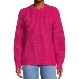 NWT Marine Layer Oversized Crewneck Knit Sweater in Rose Violet